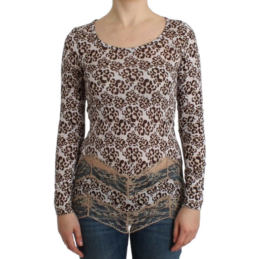 Cavalli Brown longsleeved lace Women's top
